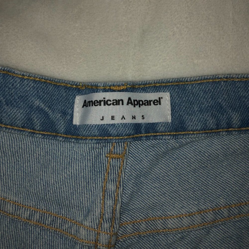 american apparel high waisted jean shorts - Picture 4 of 5